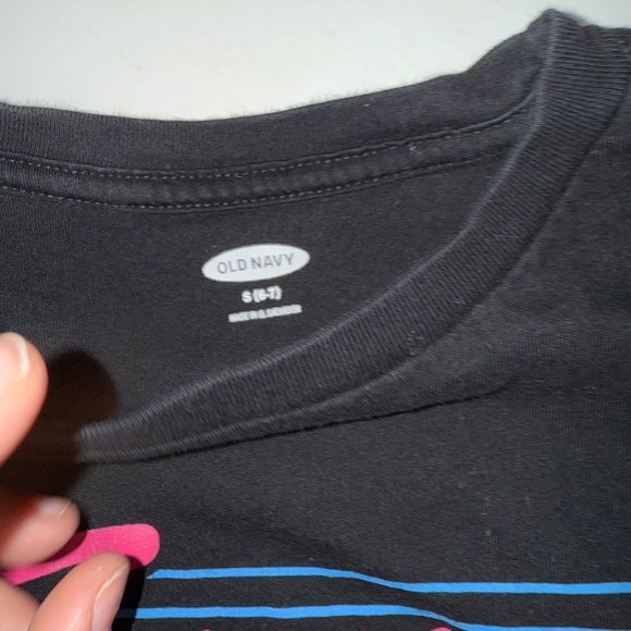 OLD NAVY Boys Small 6-7 Black Pink Blue Super Mario Brothers Short Sleeve TShirt - Picture 2 of 4